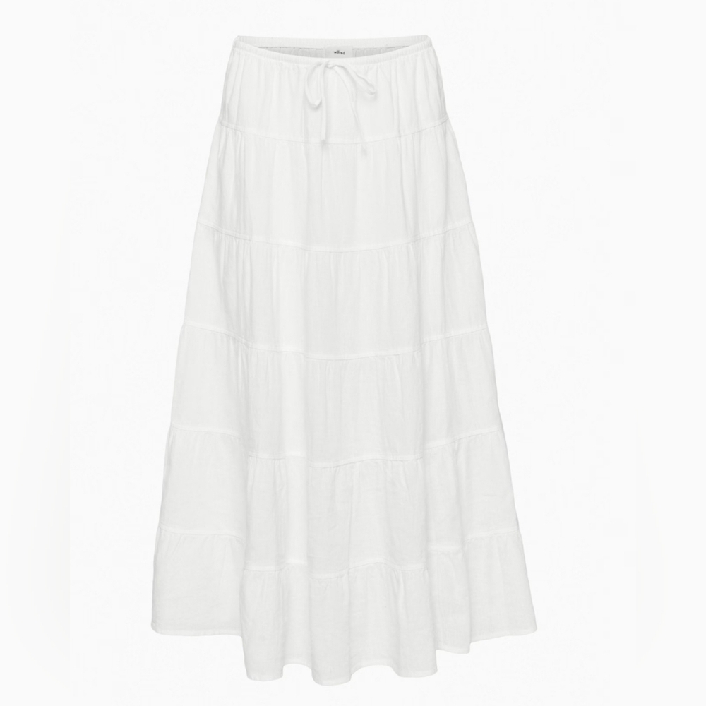 Wilfred White Tiered Midi Skirt - Picture 2 of 14